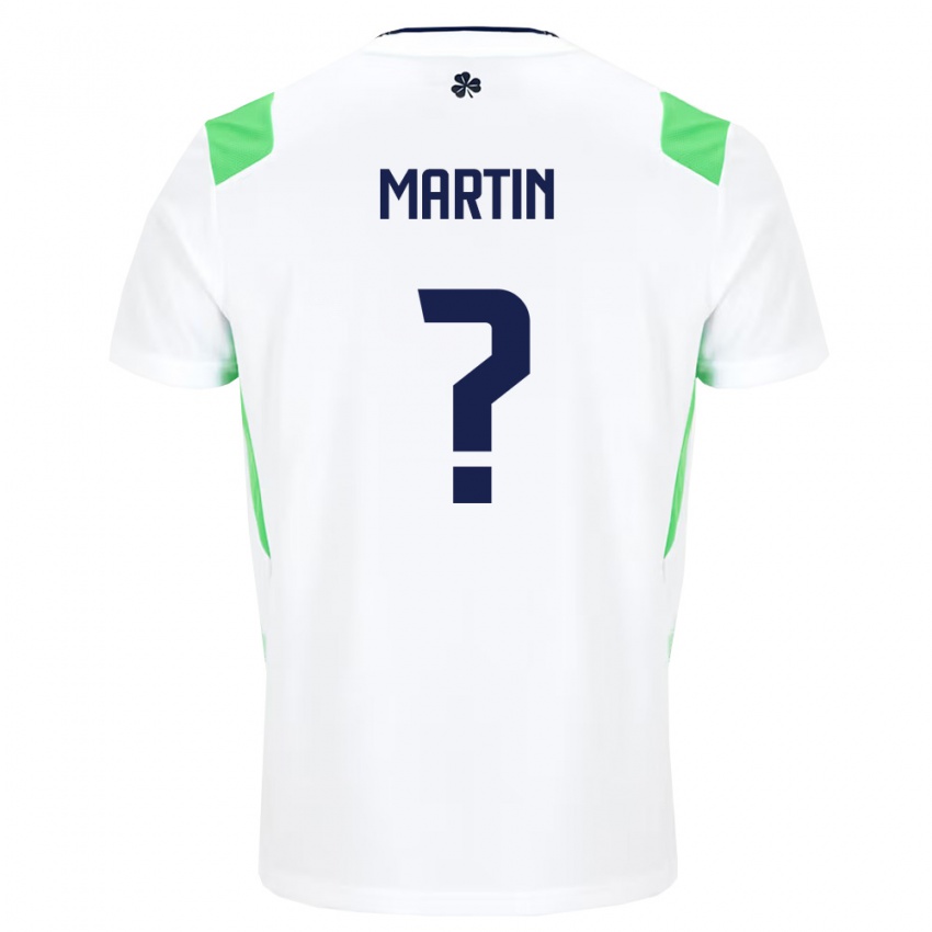נשים אירלנד Hugh Martin #0 לבן ירוק בהיר הרחק ג'רזי 26-28 חולצה קצרה