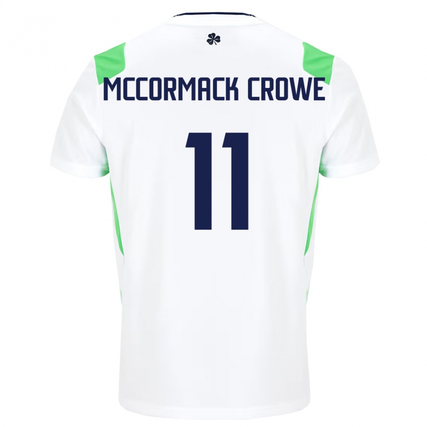 נשים אירלנד Fionn Mccormack Crowe #11 לבן ירוק בהיר הרחק ג'רזי 26-28 חולצה קצרה