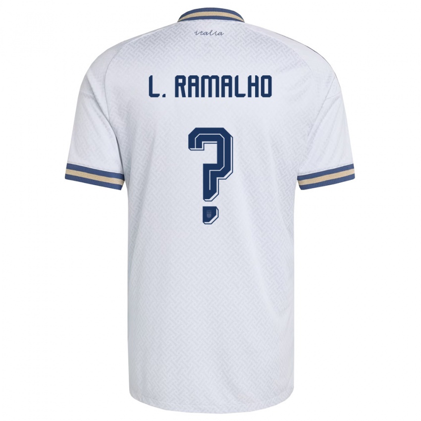 נשים איטליה Leonard Maria Lima Ramalho #0 שמנת כהה זהב הרחק ג'רזי 26-28 חולצה קצרה