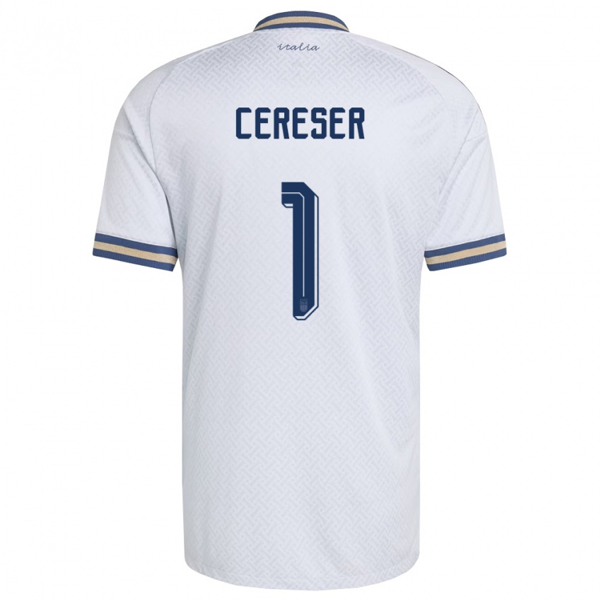 נשים איטליה Francesco Cereser #1 שמנת כהה זהב הרחק ג'רזי 26-28 חולצה קצרה