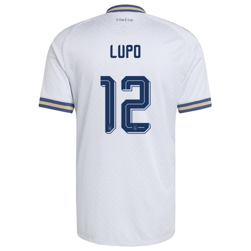 נשים איטליה Christian Lupo #12 שמנת כהה זהב הרחק ג'רזי 26-28 חולצה קצרה