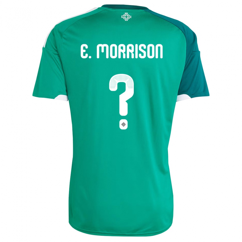 ילדים צפון אירלנד Emmett Morrison #0 ירוק לבן ג'רזי ביתית 26-28 חולצה קצרה