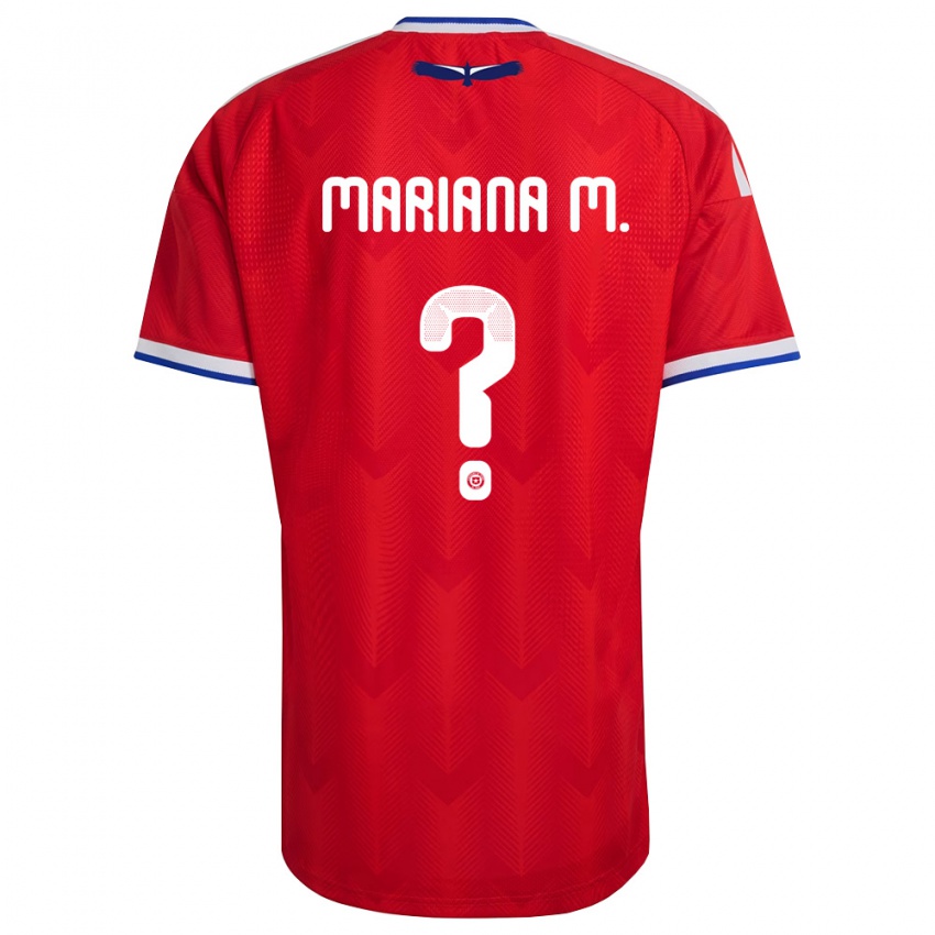 ילדים צ'ילה Mariana Morales #0 אדום לבן כחול ג'רזי ביתית 26-28 חולצה קצרה