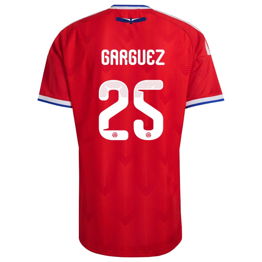 ילדים צ'ילה Ian Garguez #25 אדום לבן כחול ג'רזי ביתית 26-28 חולצה קצרה