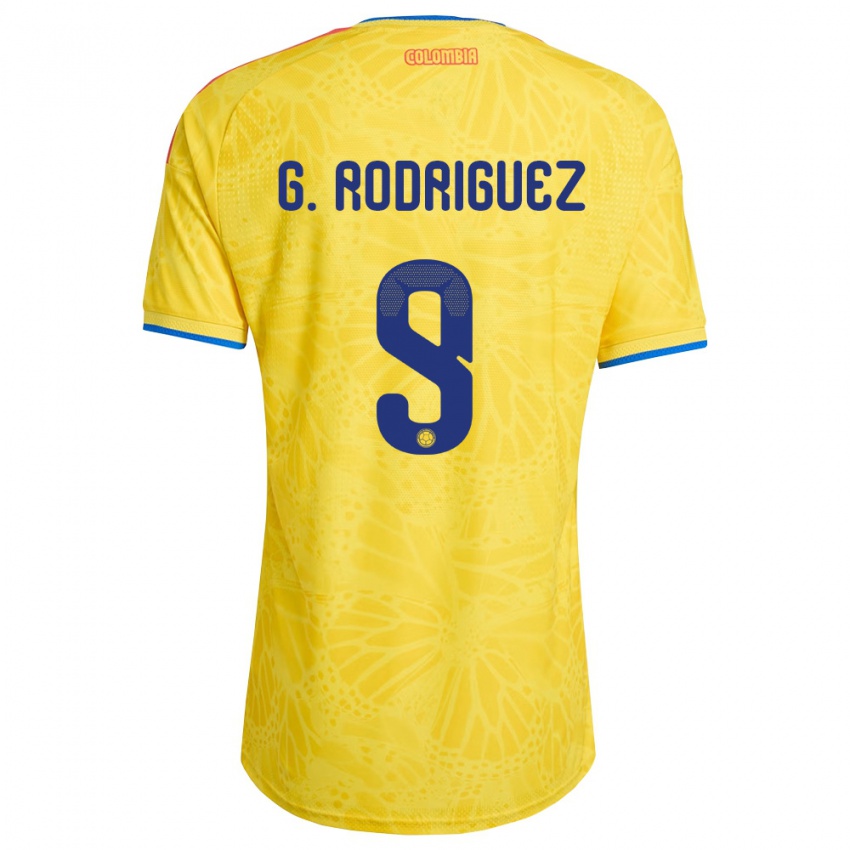 ילדים קולומביה Gabriela Rodríguez #9 צהוב כחול אדום ג'רזי ביתית 26-28 חולצה קצרה