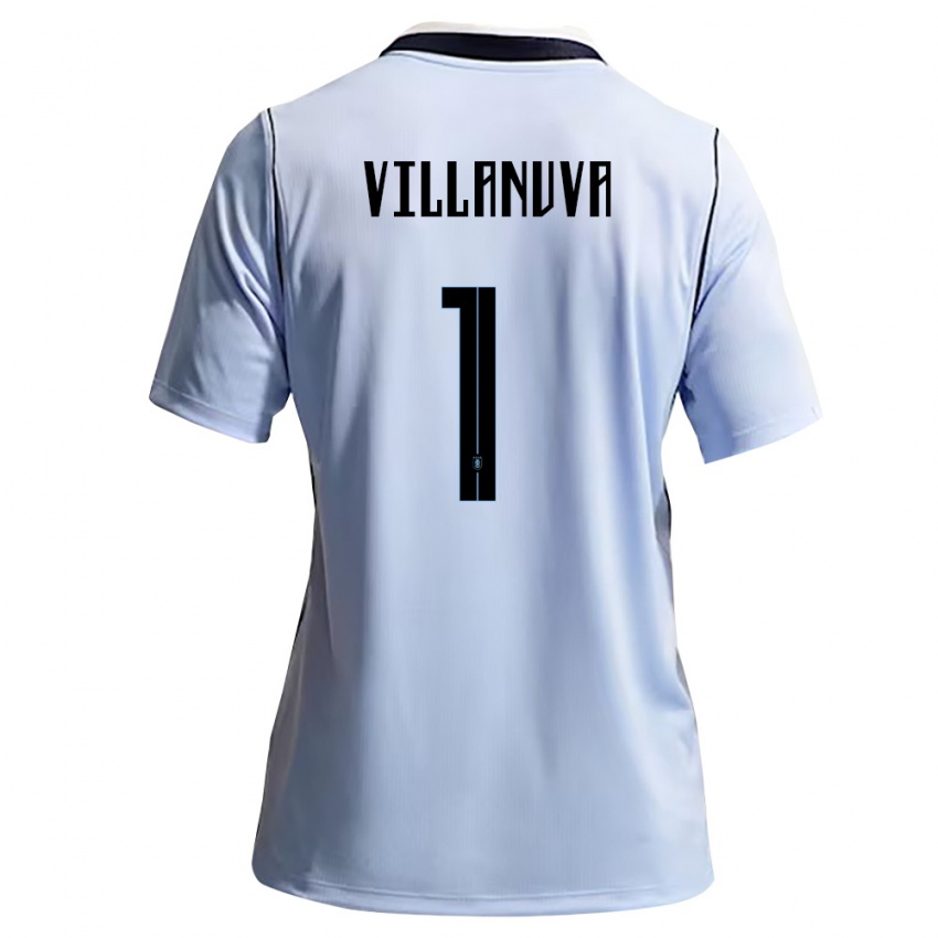 ילדים אורוגוואי חוספינה וילנואבה #1 כחול שמיים לבן ג'רזי ביתית 26-28 חולצה קצרה