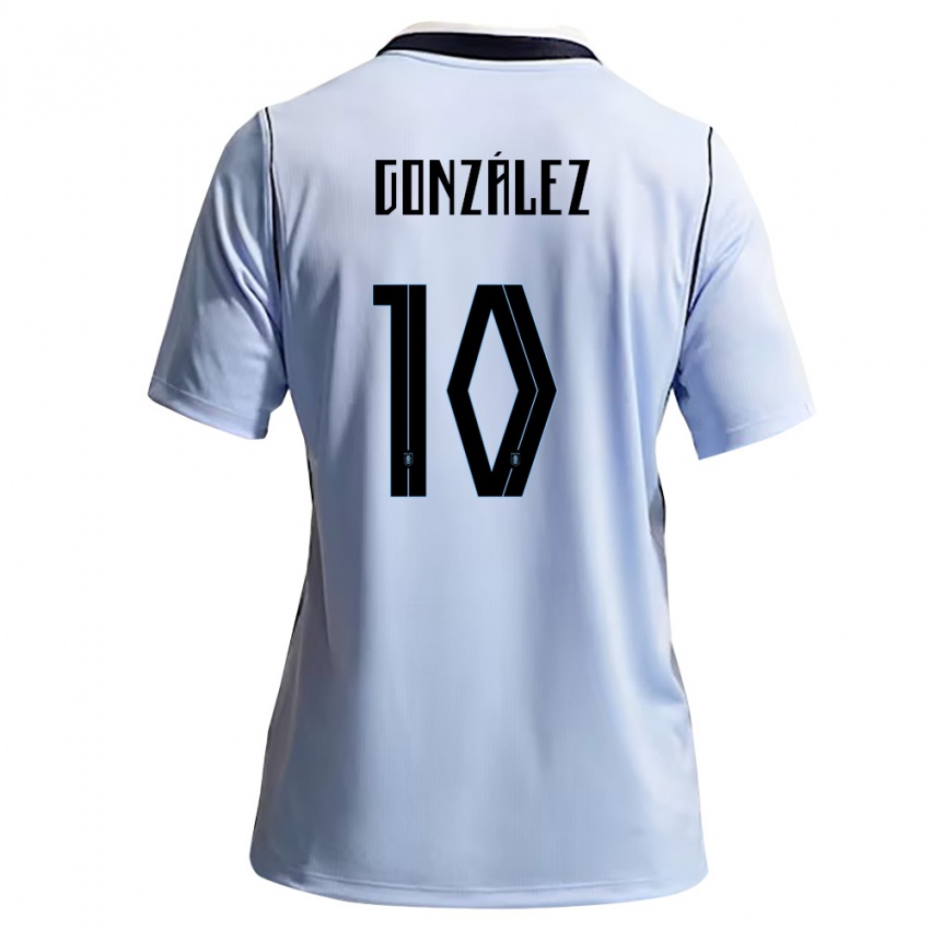 ילדים אורוגוואי פרנקו גונזלס #10 כחול שמיים לבן ג'רזי ביתית 26-28 חולצה קצרה