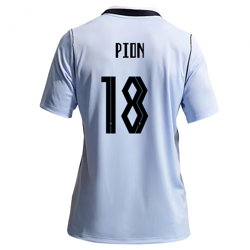 ילדים אורוגוואי מריאנה פיון #18 כחול שמיים לבן ג'רזי ביתית 26-28 חולצה קצרה