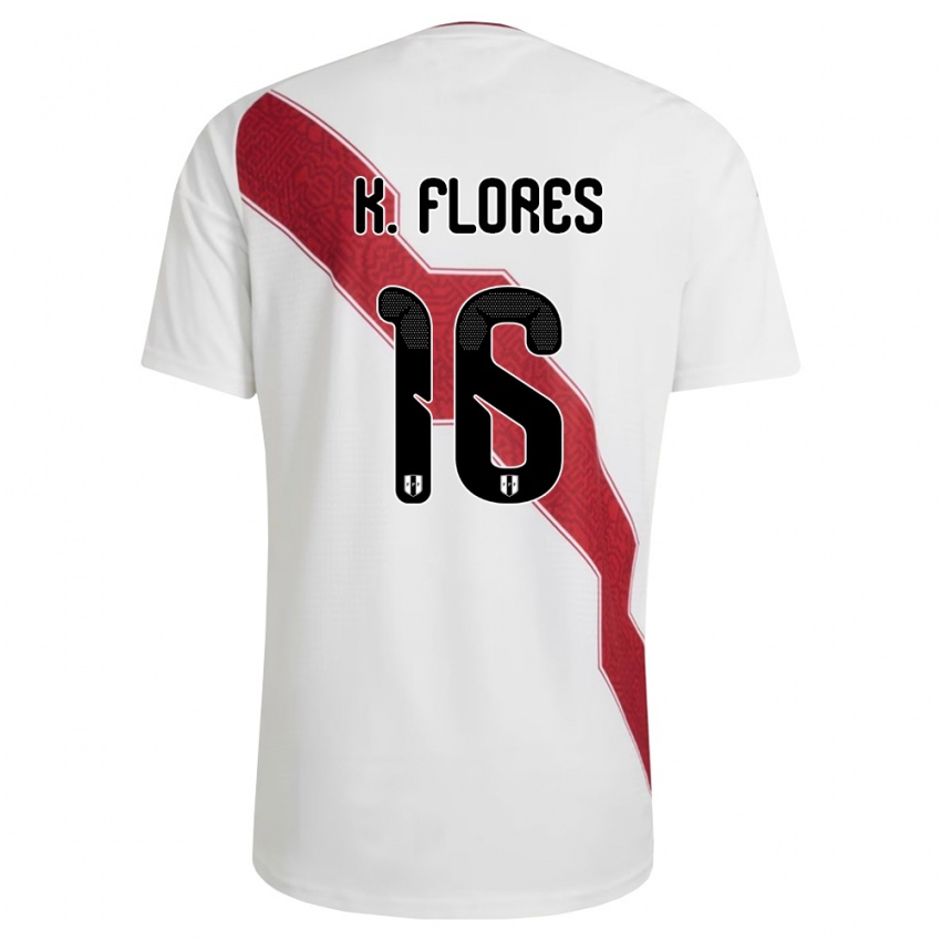 ילדים פרו Kimbherly Flores #16 לבן אדום שחור ג'רזי ביתית 26-28 חולצה קצרה