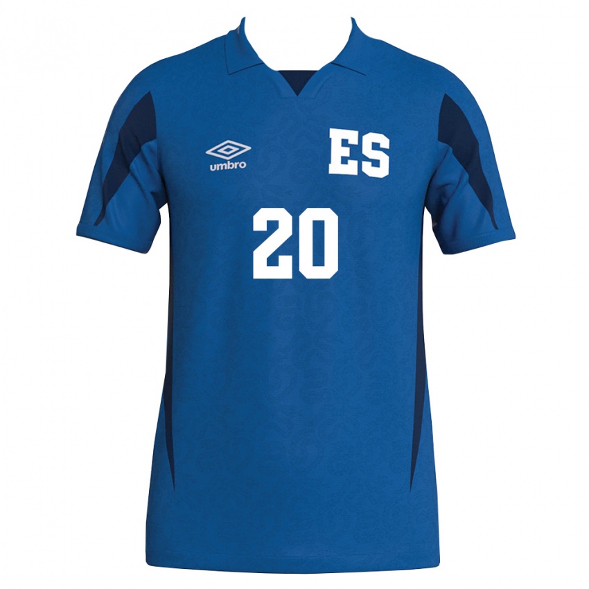 ילדים אל סלוודור אייזק פורטילו #20 כחול כהה ג'רזי ביתית 26-28 חולצה קצרה