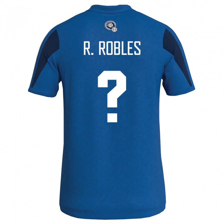 ילדים אל סלוודור Rosmario Robles #0 כחול כהה ג'רזי ביתית 26-28 חולצה קצרה