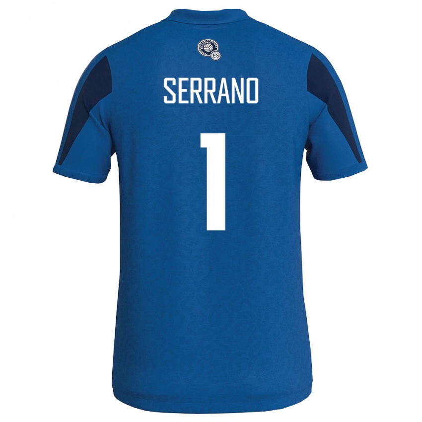 ילדים אל סלוודור אידליה סראנו #1 כחול כהה ג'רזי ביתית 26-28 חולצה קצרה