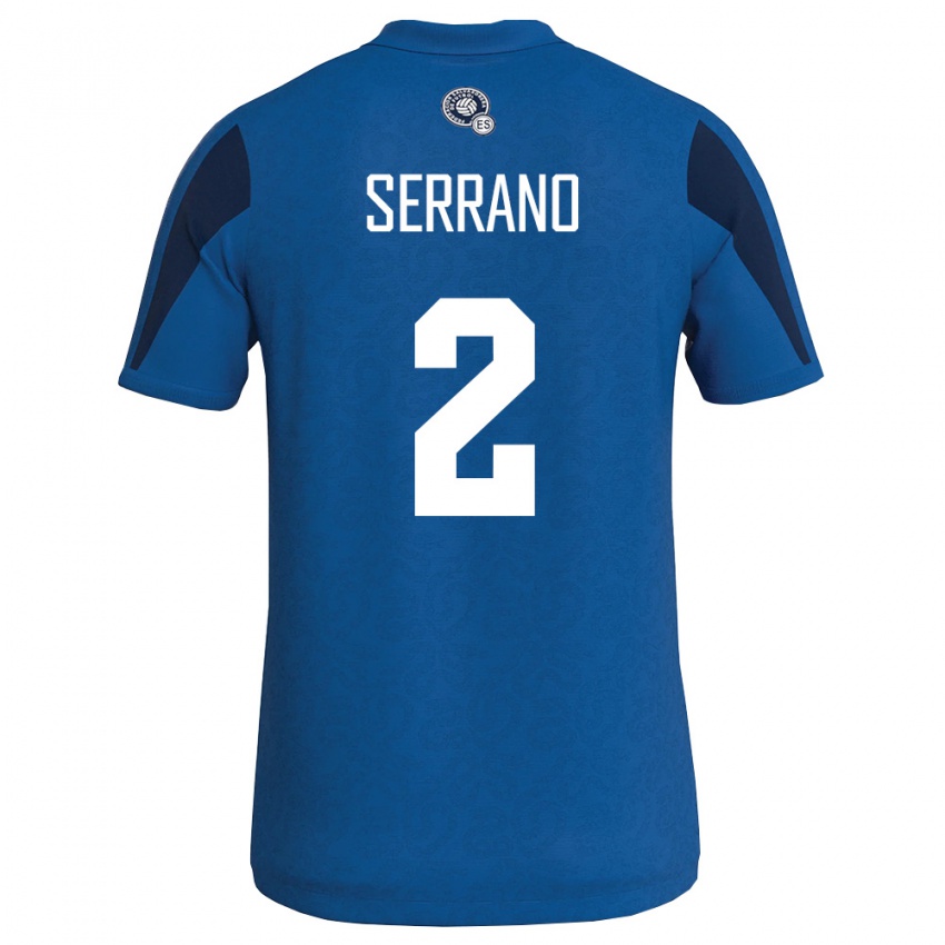 ילדים אל סלוודור אלחנדרו סראנו #2 כחול כהה ג'רזי ביתית 26-28 חולצה קצרה