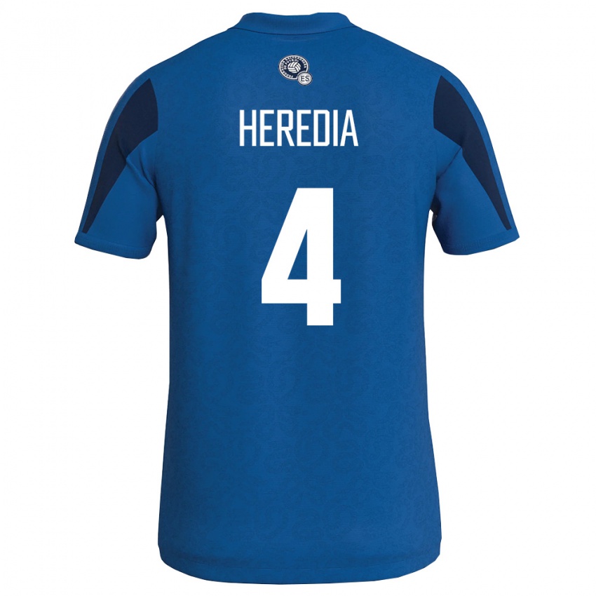 ילדים אל סלוודור Robert Heredia #4 כחול כהה ג'רזי ביתית 26-28 חולצה קצרה