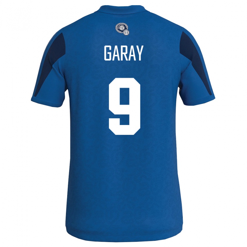 ילדים אל סלוודור Carlos Garay #9 כחול כהה ג'רזי ביתית 26-28 חולצה קצרה