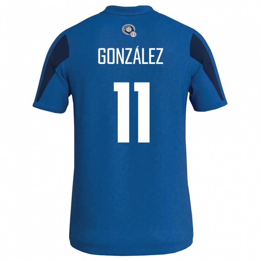 ילדים אל סלוודור Daniel González #11 כחול כהה ג'רזי ביתית 26-28 חולצה קצרה