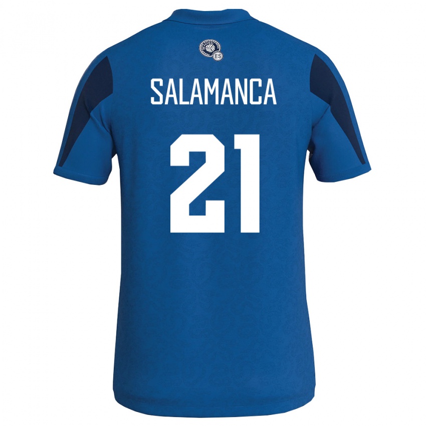 ילדים אל סלוודור Sneijder Salamanca #21 כחול כהה ג'רזי ביתית 26-28 חולצה קצרה