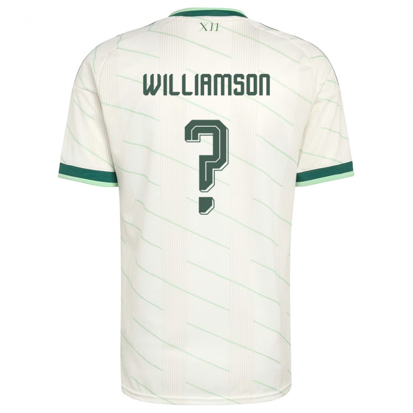 ילדים צפון אירלנד Josh Williamson #0 לבן ירוק הרחק ג'רזי 26-28 חולצה קצרה