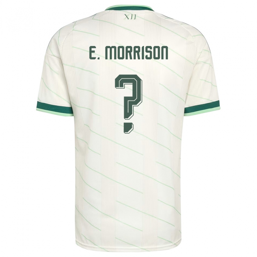 ילדים צפון אירלנד Emmett Morrison #0 לבן ירוק הרחק ג'רזי 26-28 חולצה קצרה