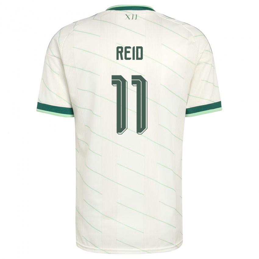 ילדים צפון אירלנד Jamie Reid #11 לבן ירוק הרחק ג'רזי 26-28 חולצה קצרה