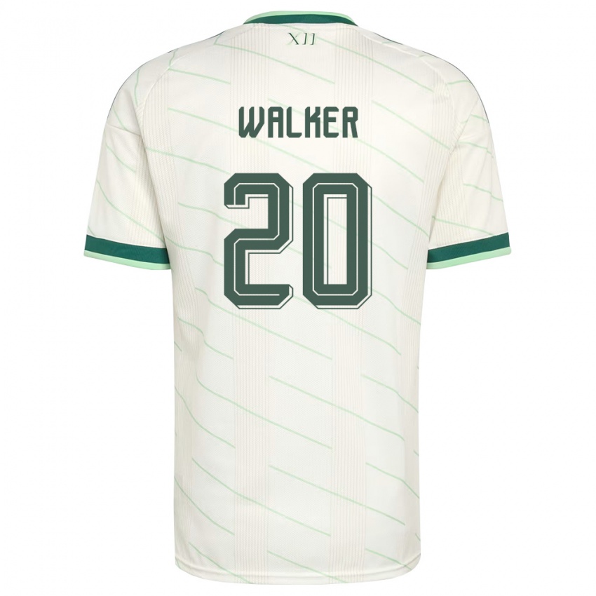 ילדים צפון אירלנד Coist Walker #20 לבן ירוק הרחק ג'רזי 26-28 חולצה קצרה
