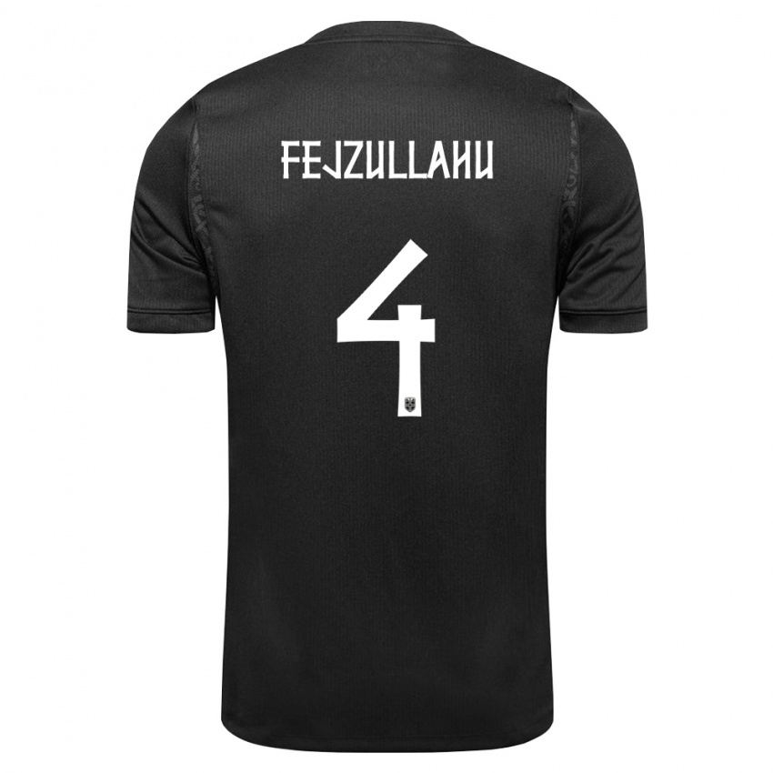 ילדים נורבגיה Arigon Fejzullahu #4 שחור הרחק ג'רזי 26-28 חולצה קצרה