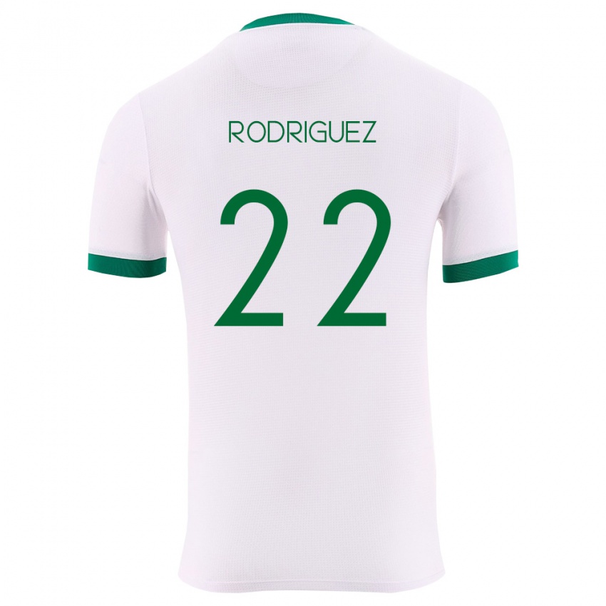 ילדים בוליביה Carlitos Rodriguez #22 לבן ירוק אדום הרחק ג'רזי 26-28 חולצה קצרה