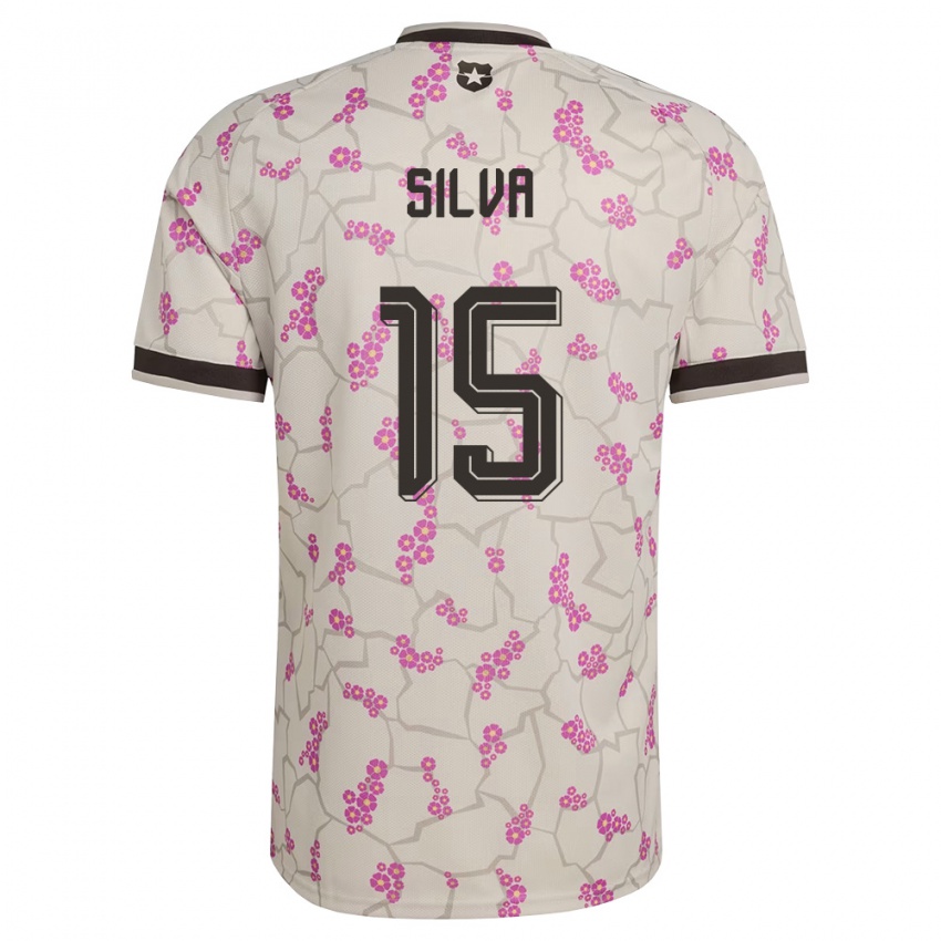 ילדים צ'ילה Joaquín Silva #15 לבן סגול הרחק ג'רזי 26-28 חולצה קצרה