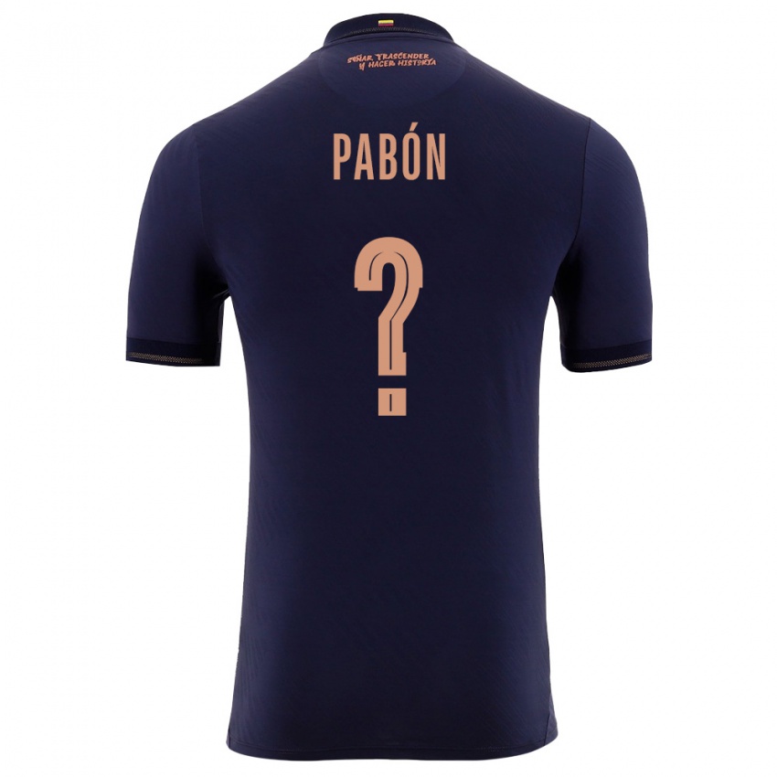 ילדים אקוודור Derick Pabón #0 כהה זהב הרחק ג'רזי 26-28 חולצה קצרה