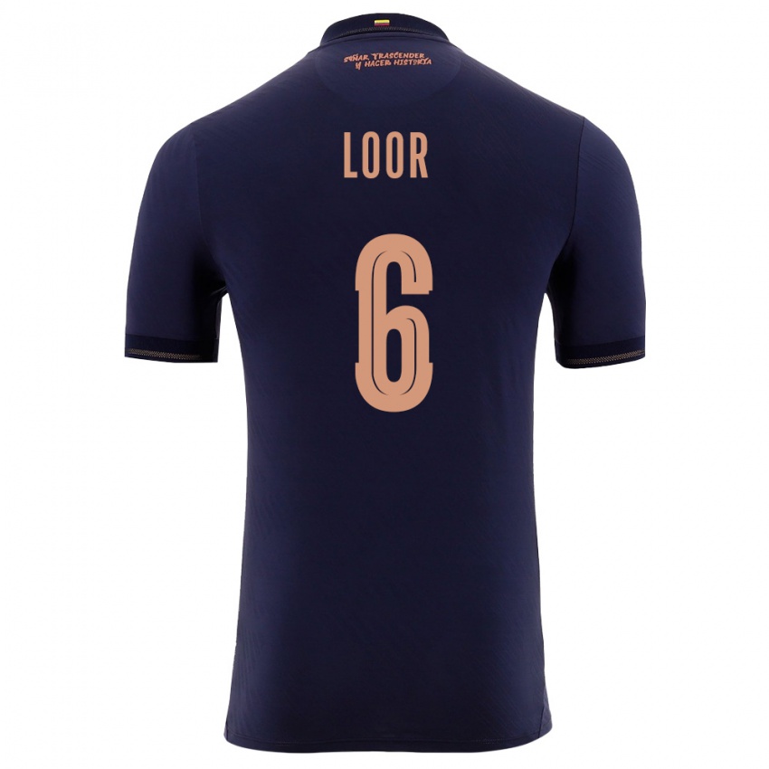 ילדים אקוודור Layan Loor #6 כהה זהב הרחק ג'רזי 26-28 חולצה קצרה