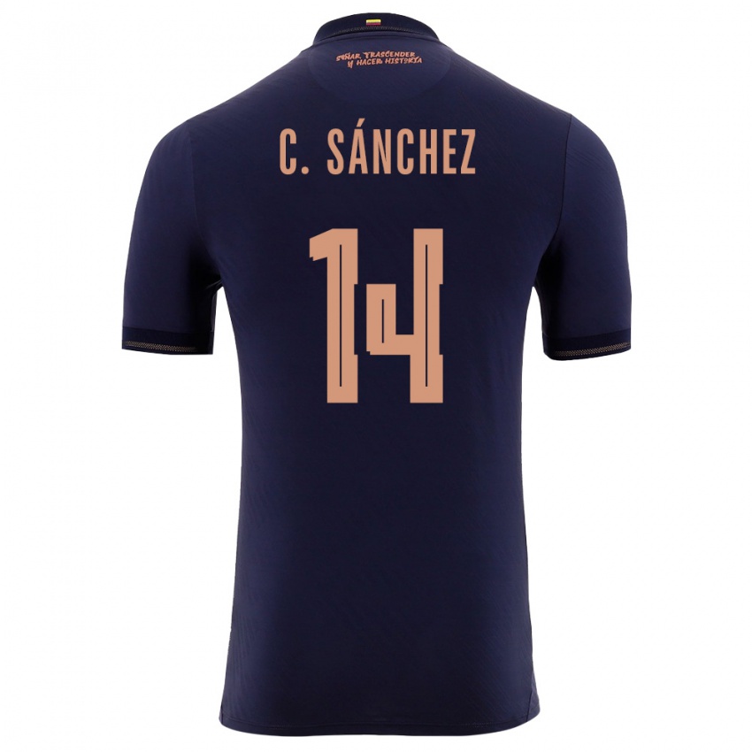 ילדים אקוודור Carlos Sánchez #14 כהה זהב הרחק ג'רזי 26-28 חולצה קצרה
