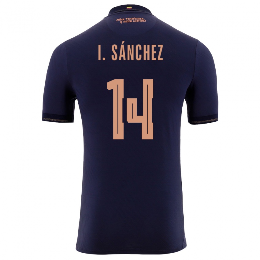 ילדים אקוודור Isaac Sánchez #14 כהה זהב הרחק ג'רזי 26-28 חולצה קצרה