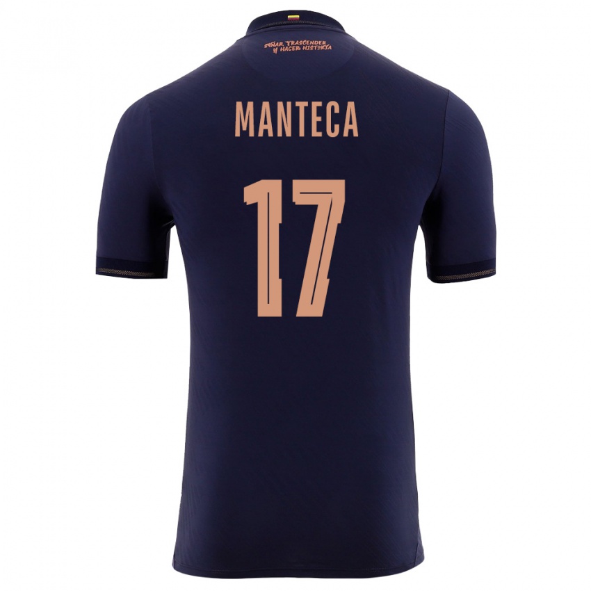 ילדים אקוודור Demcy Manteca #17 כהה זהב הרחק ג'רזי 26-28 חולצה קצרה