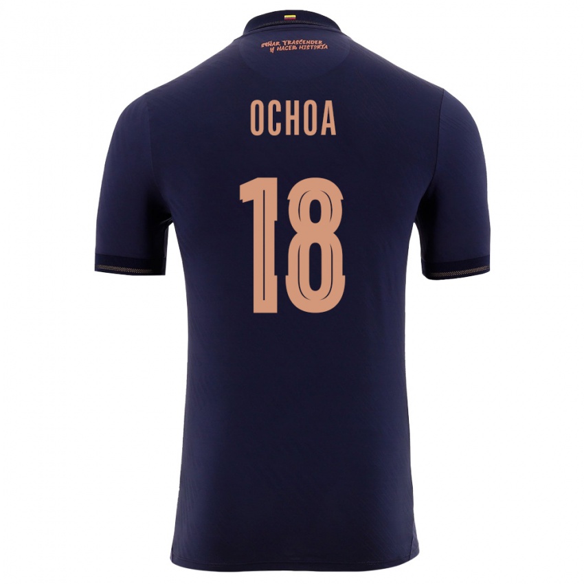 ילדים אקוודור Youri Ochoa #18 כהה זהב הרחק ג'רזי 26-28 חולצה קצרה