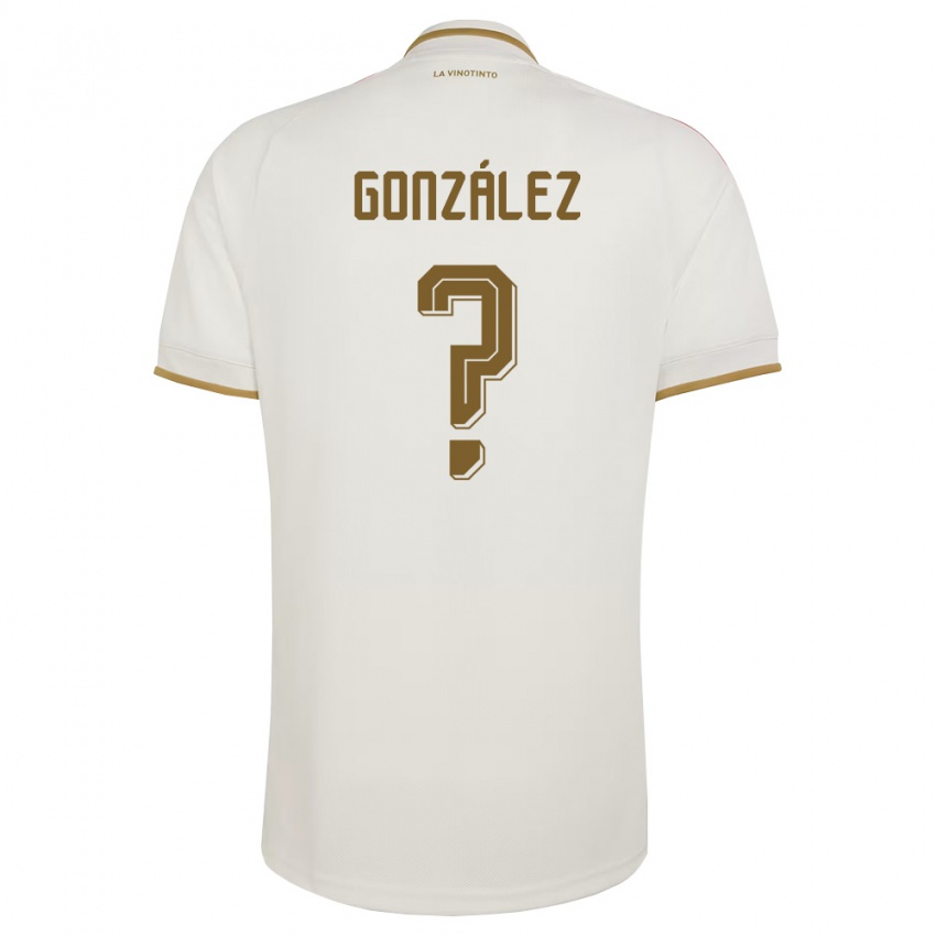 ילדים ונצואלה Gustavo González #0 שמנת צהוב הרחק ג'רזי 26-28 חולצה קצרה