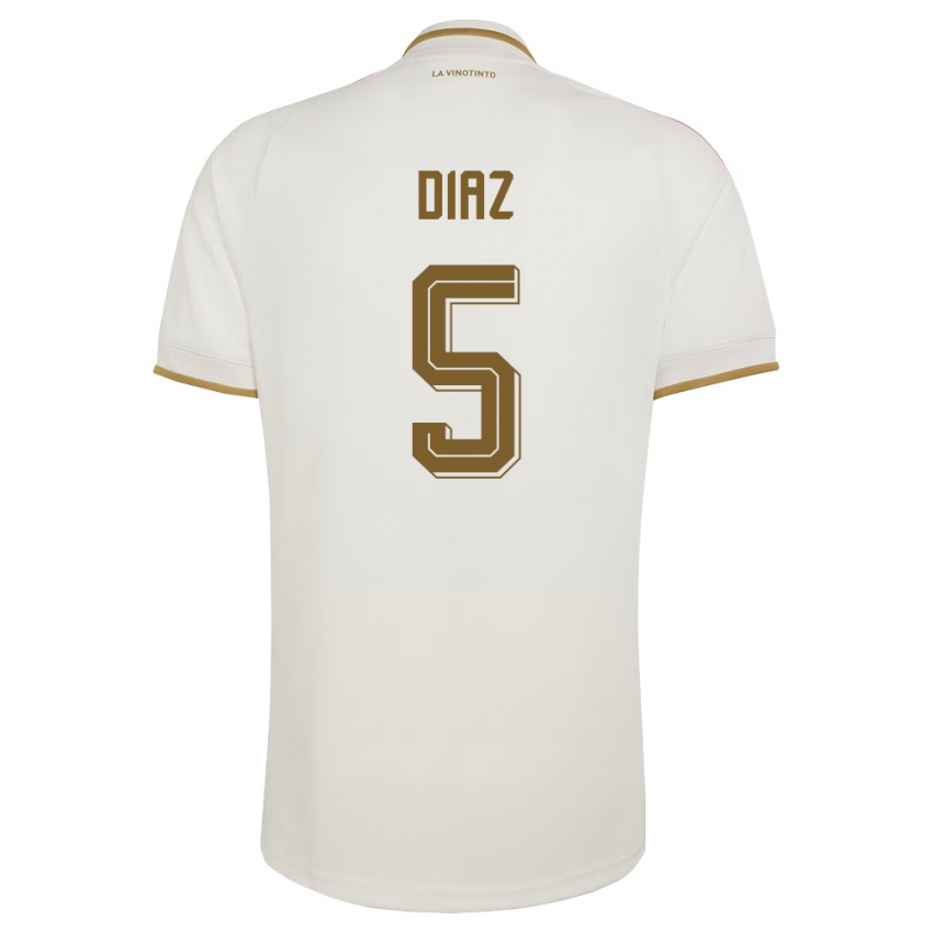 ילדים ונצואלה אנתוואן דיאז #5 שמנת צהוב הרחק ג'רזי 26-28 חולצה קצרה