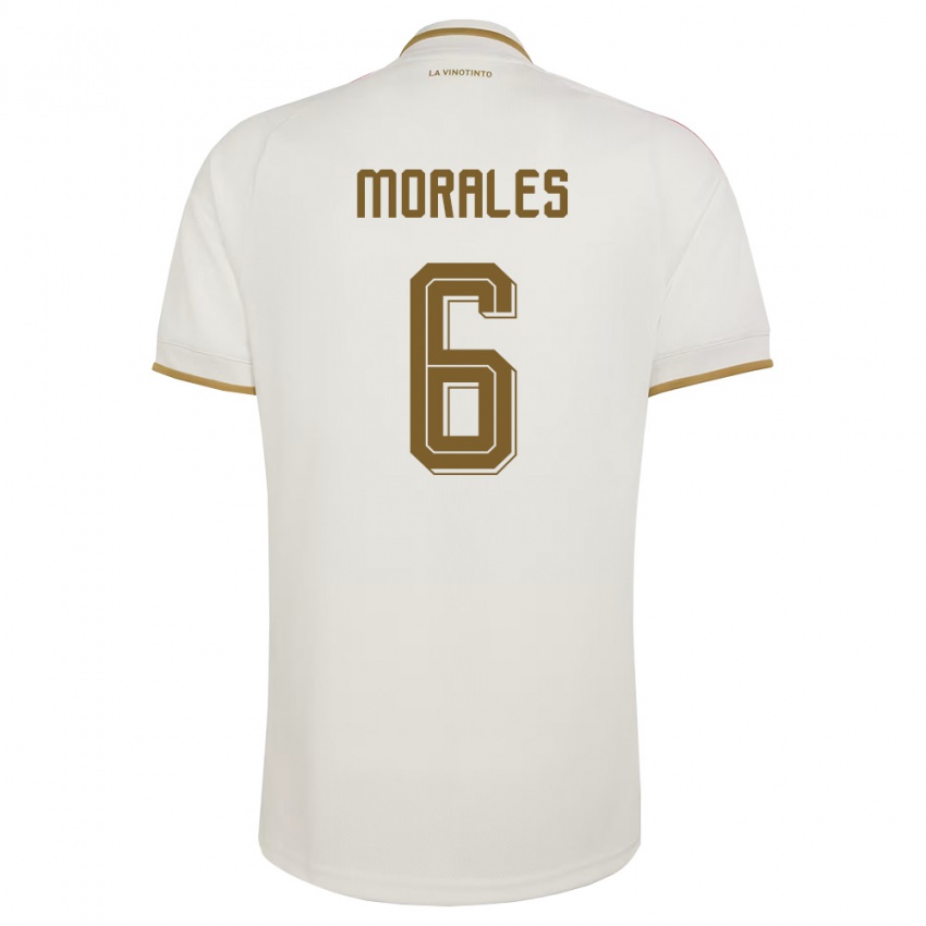 ילדים ונצואלה Sebastian Morales #6 שמנת צהוב הרחק ג'רזי 26-28 חולצה קצרה