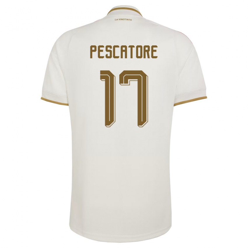 ילדים ונצואלה Camila Pescatore #17 שמנת צהוב הרחק ג'רזי 26-28 חולצה קצרה