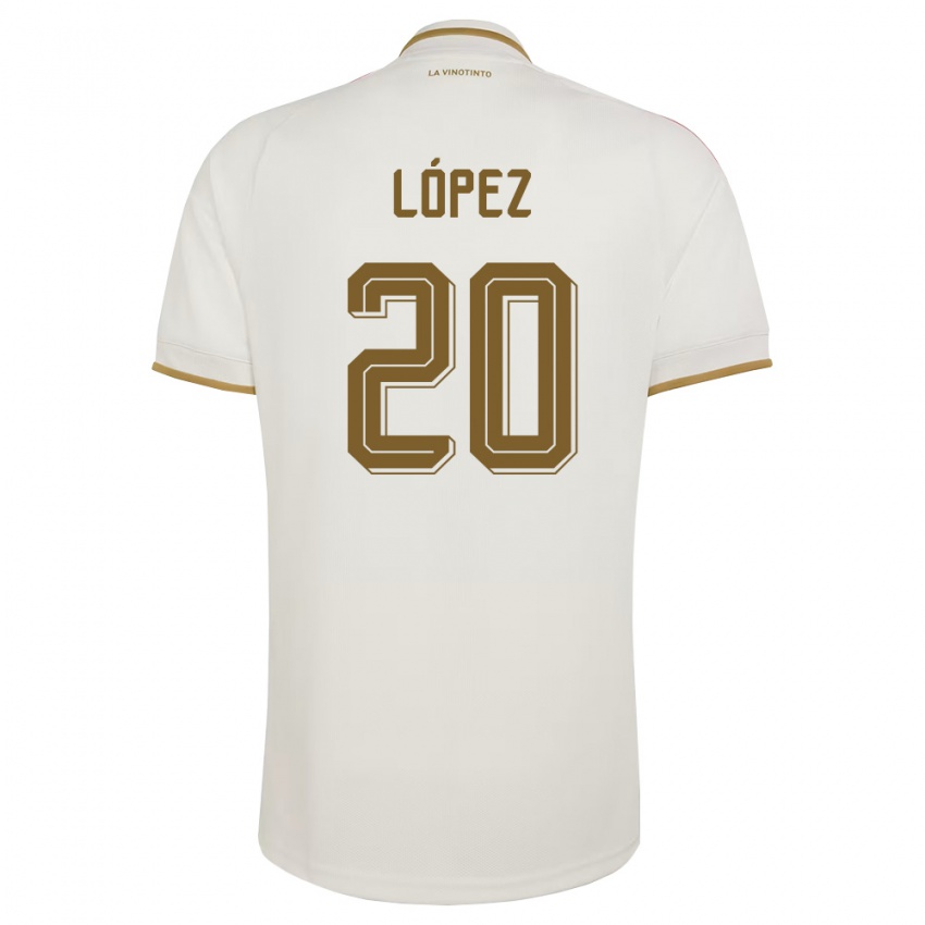 ילדים ונצואלה Ángel López #20 שמנת צהוב הרחק ג'רזי 26-28 חולצה קצרה