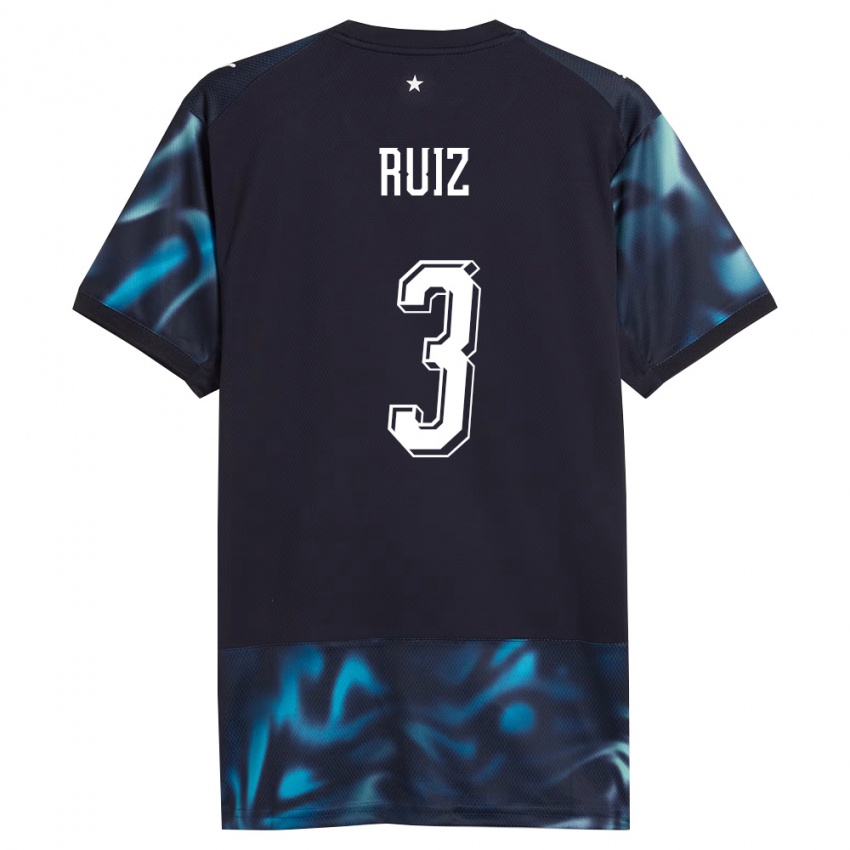 ילדים פרגוואי Christhian Ruiz #3 כהה כחול שמיים הרחק ג'רזי 26-28 חולצה קצרה