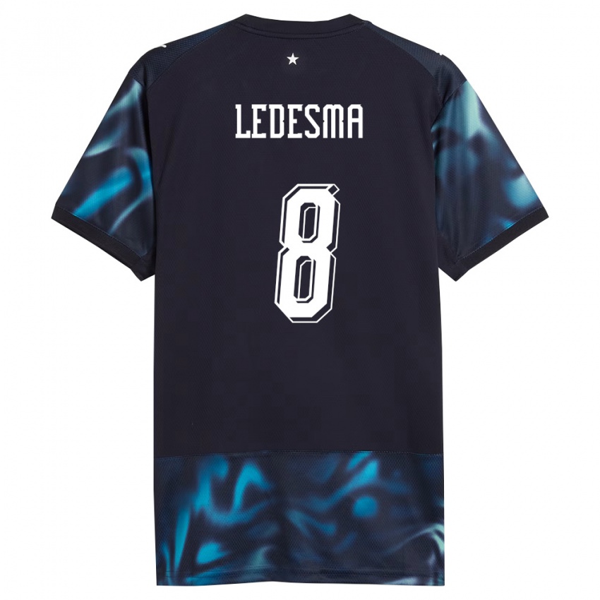 ילדים פרגוואי Alan Ledesma #8 כהה כחול שמיים הרחק ג'רזי 26-28 חולצה קצרה