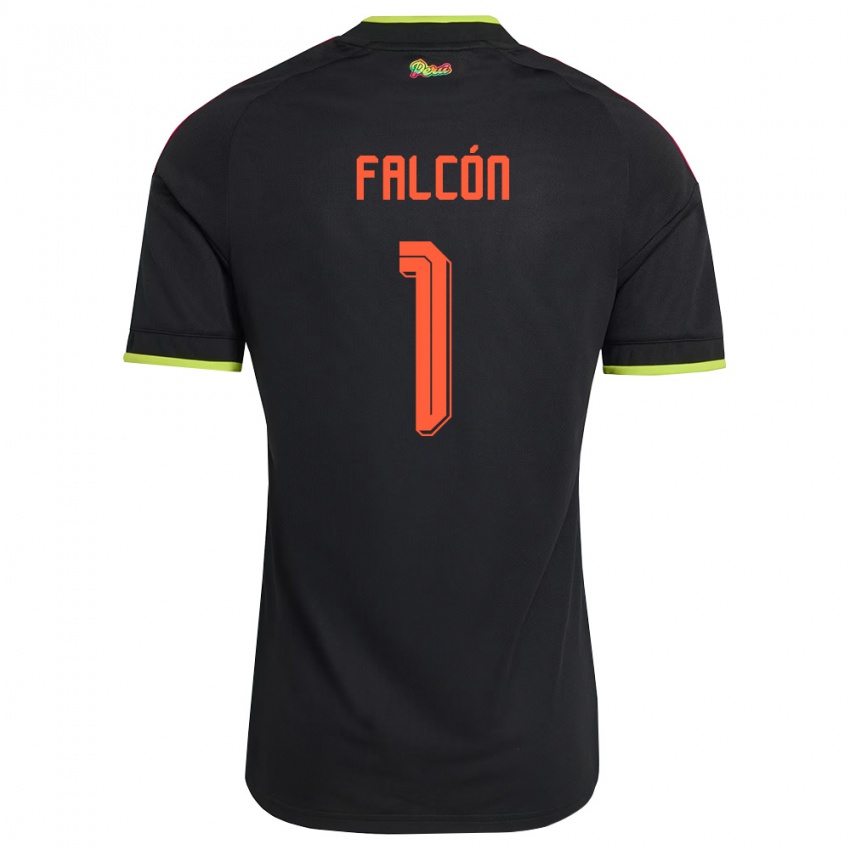 ילדים פרו William Falcón #1 שחור צהוב ורוד הרחק ג'רזי 26-28 חולצה קצרה
