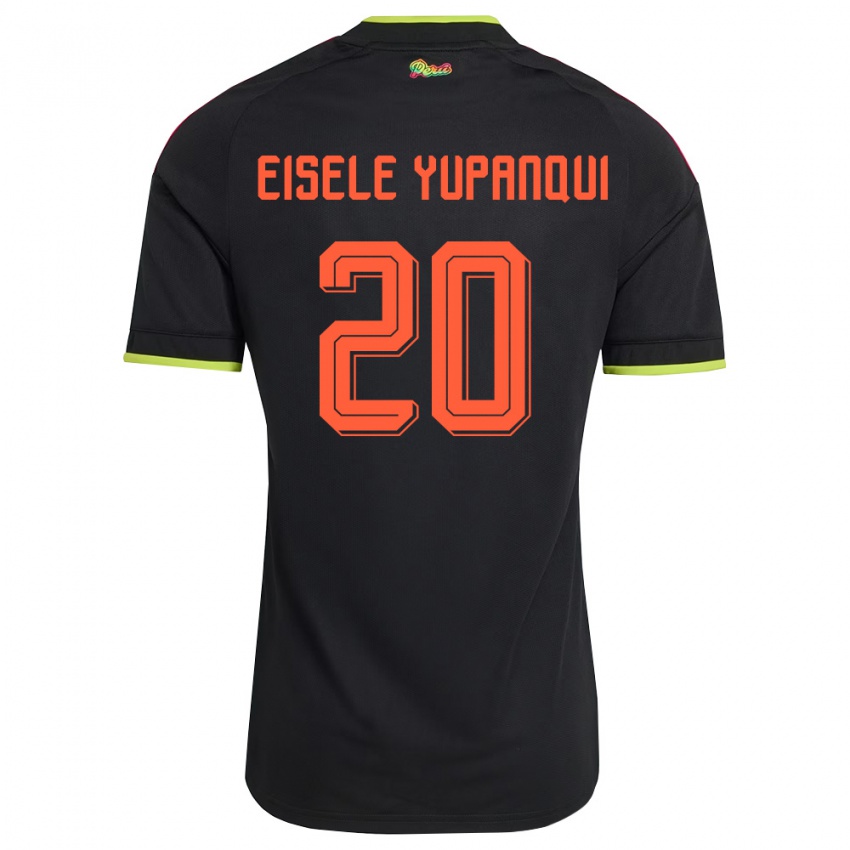 ילדים פרו Philipp Eisele Yupanqui #20 שחור צהוב ורוד הרחק ג'רזי 26-28 חולצה קצרה