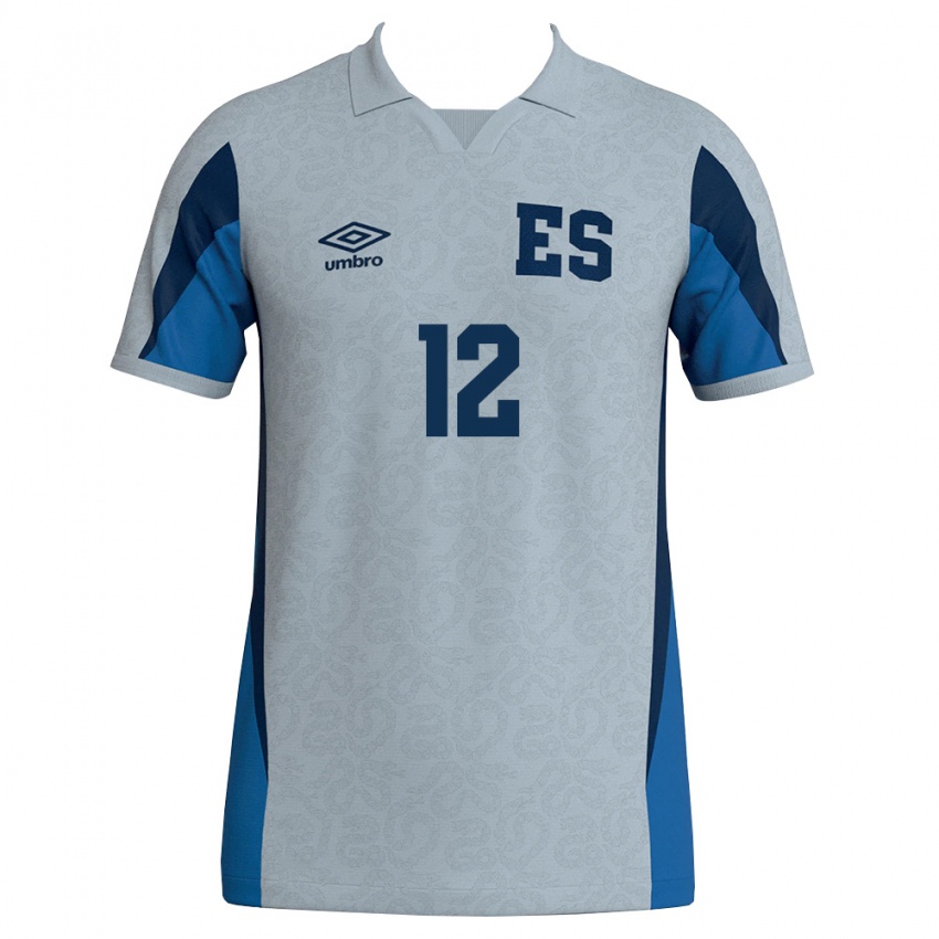 ילדים אל סלוודור ג'סטין אולמוס #12 לבן כחול שמיים הרחק ג'רזי 26-28 חולצה קצרה