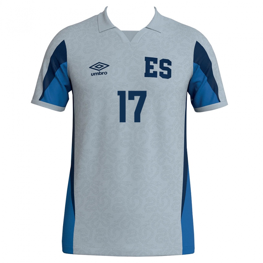 ילדים אל סלוודור Sergio Mariona #17 לבן כחול שמיים הרחק ג'רזי 26-28 חולצה קצרה