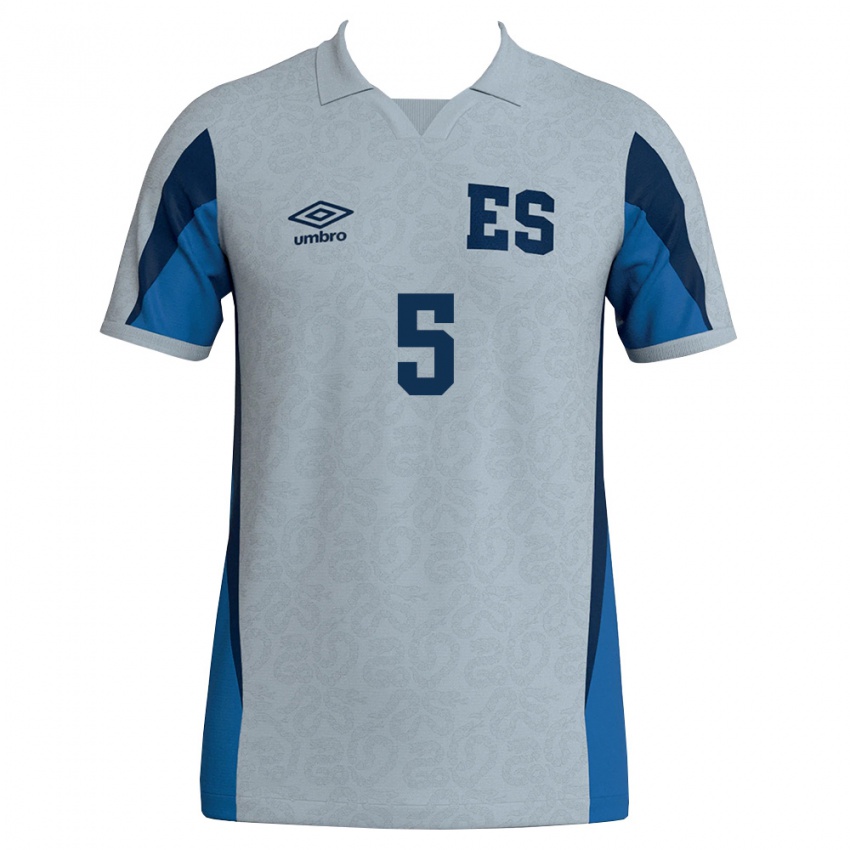 ילדים אל סלוודור אדווין קורדובה #5 לבן כחול שמיים הרחק ג'רזי 26-28 חולצה קצרה