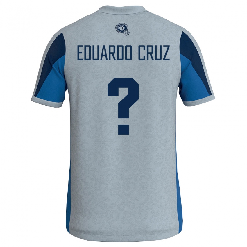 ילדים אל סלוודור Eduardo Cruz #0 לבן כחול שמיים הרחק ג'רזי 26-28 חולצה קצרה
