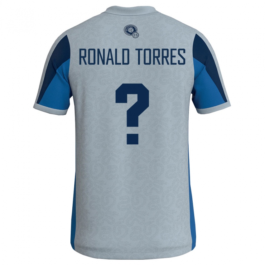 ילדים אל סלוודור Ronald Torres #0 לבן כחול שמיים הרחק ג'רזי 26-28 חולצה קצרה