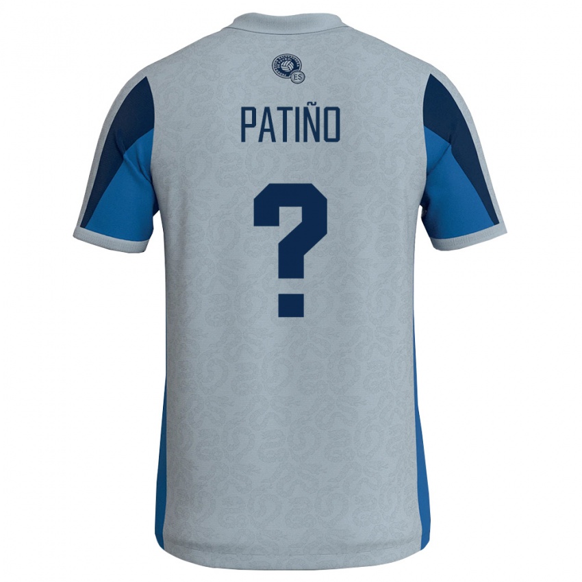 ילדים אל סלוודור Diego Patiño #0 לבן כחול שמיים הרחק ג'רזי 26-28 חולצה קצרה