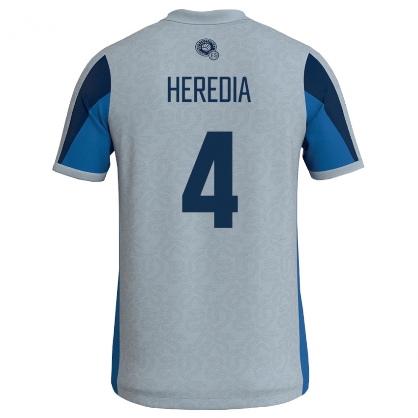 ילדים אל סלוודור Robert Heredia #4 לבן כחול שמיים הרחק ג'רזי 26-28 חולצה קצרה